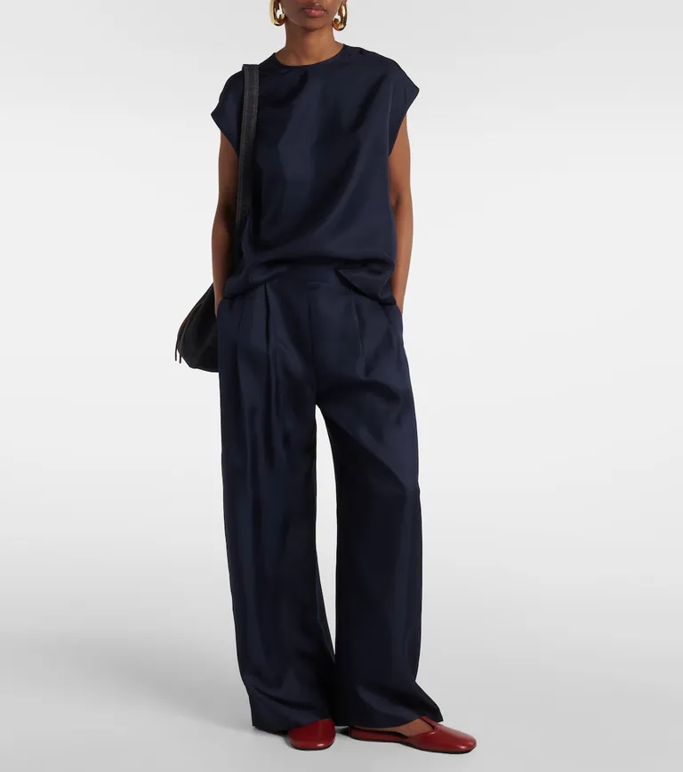 Asceno
Isola Silk Wide-Leg Pants
