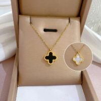 Double sided black white necklace design