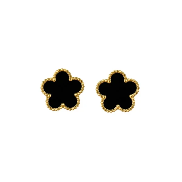 Stainless steel flower earrings