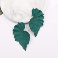 Stylish Korean leaf drop earrings for women personality jewelry