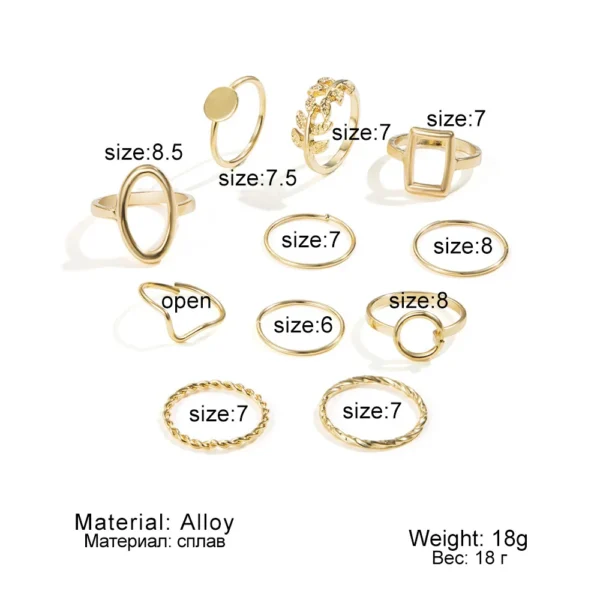 11 Pcs Rings for Women