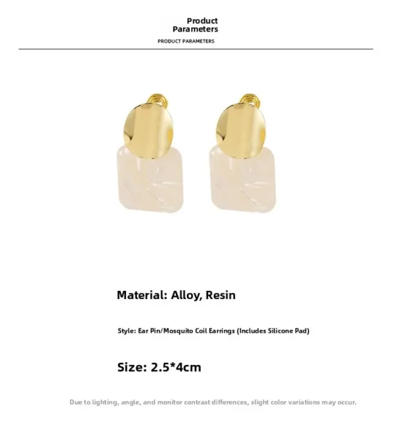 Elegant square sequin earrings modern style jewelry