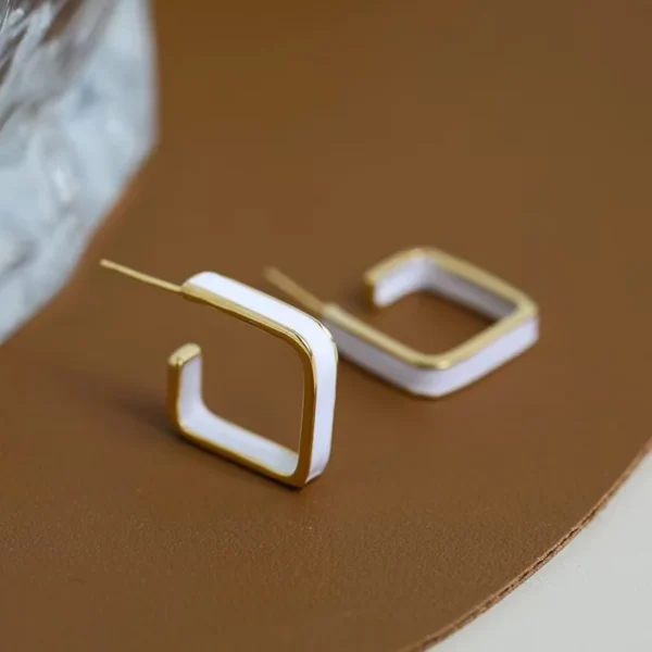 Trendy enamel drop earrings party jewelry for women