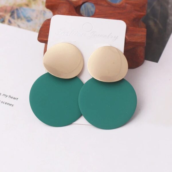 Stylish green joker stud earrings cold style design