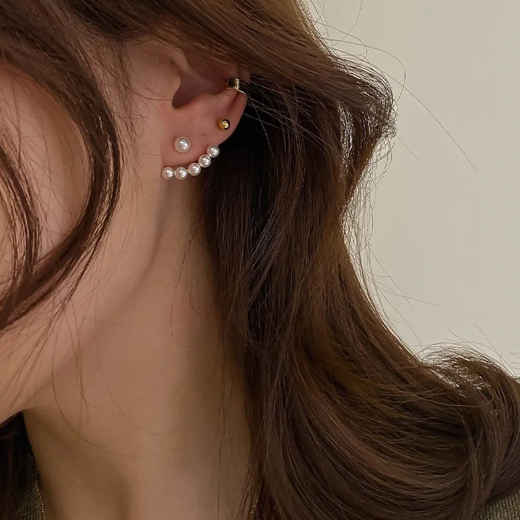 Trend Simulation Pearl Long Earrings for Women Romantic Korean Style Jewelry