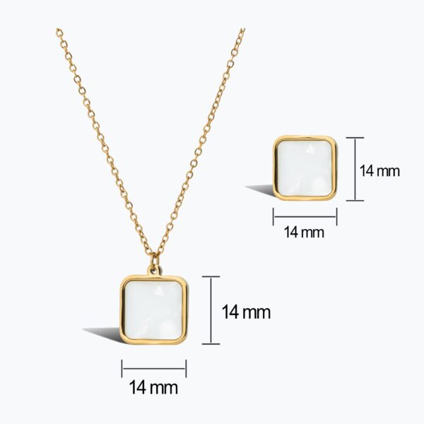 Stylish Square White Onyx Jewelry in Pakistan