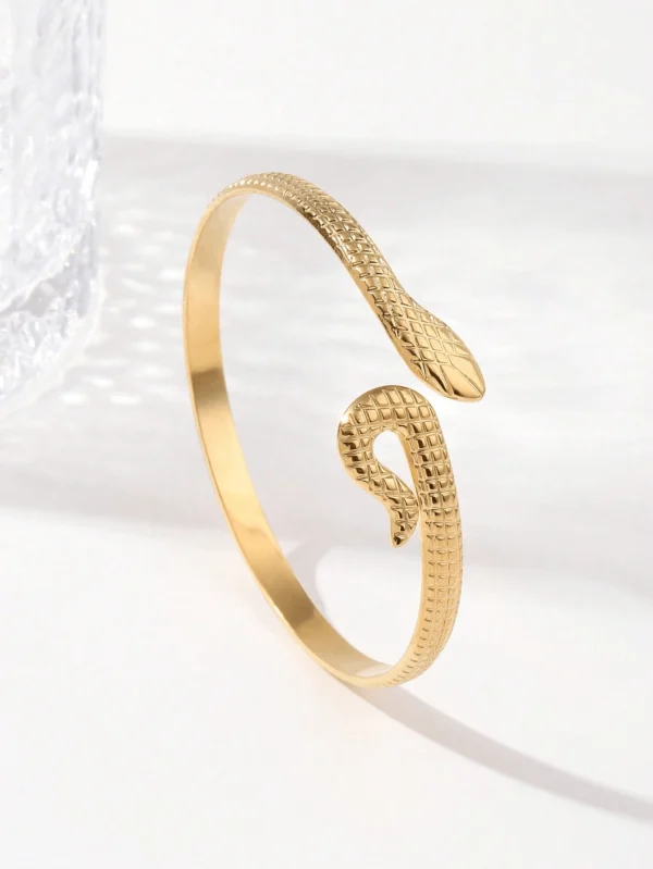Snake style couples bangle
