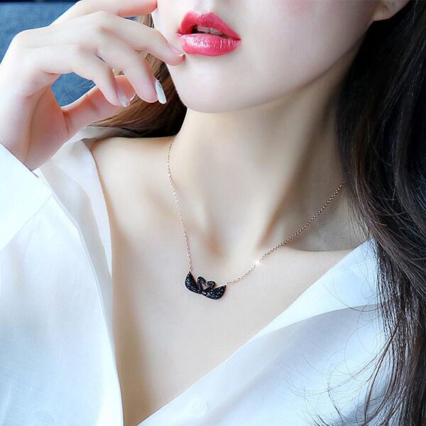 Elegant Double Swan Pendant Necklace for Women in Pakistan