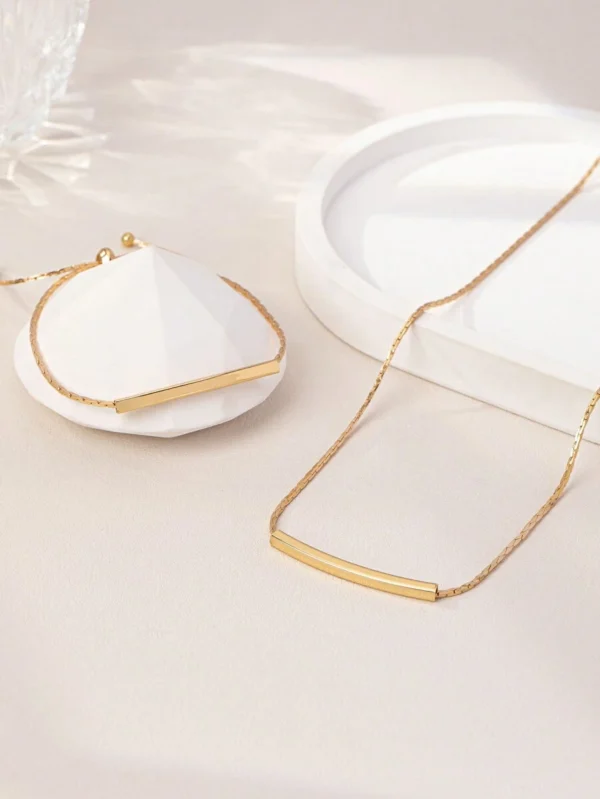Stylish geometric copper jewelry set for everyday wear