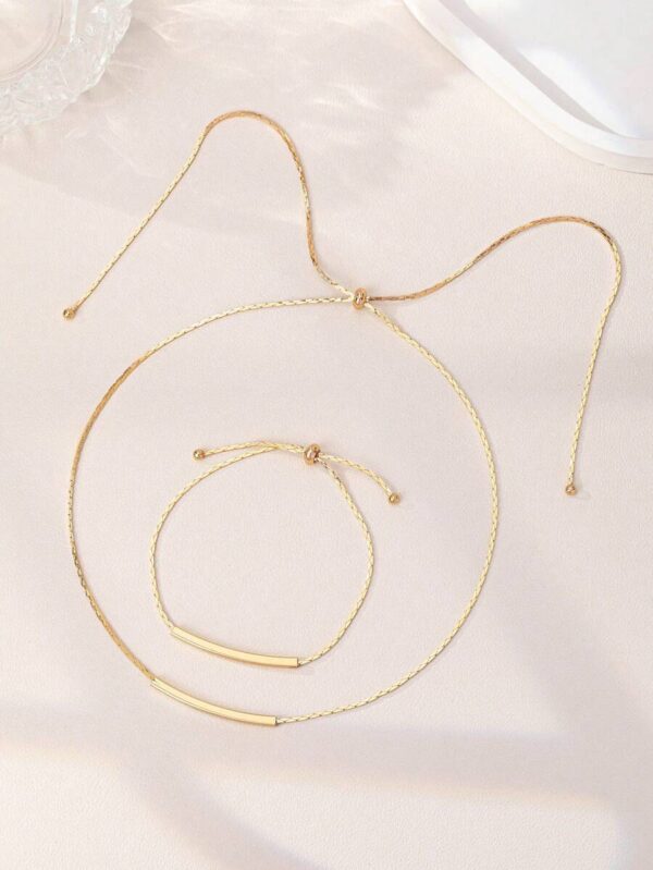 Copper Geometric Jewelry Set for Women